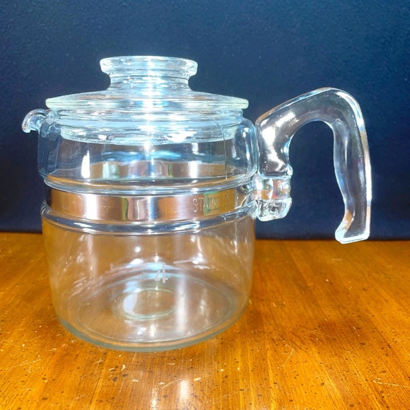Pyrex Kitchen Pyrex Flameware 4 Cup Clear Glass Coffee Pot 7754b